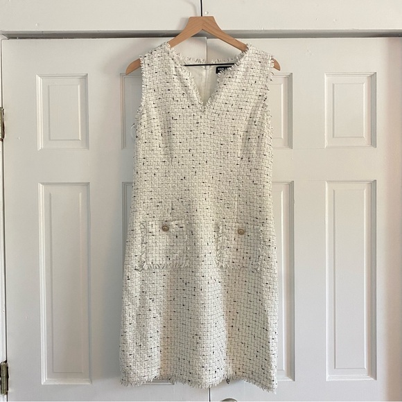 Karl Lagerfeld Dresses & Skirts - Karl Lagerfeld Ivory Tweed Mini Dress
